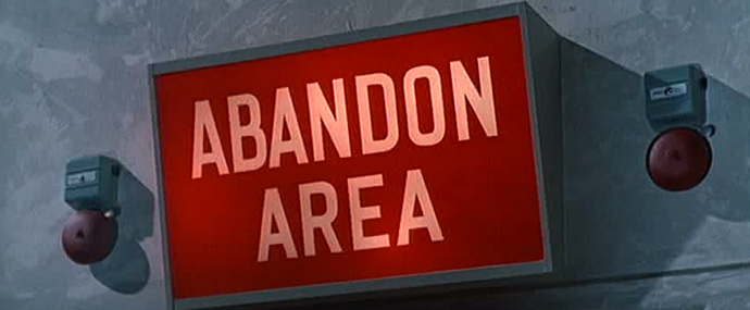 abandon area sign