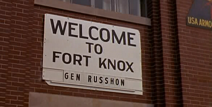 welcome to fort knox sign